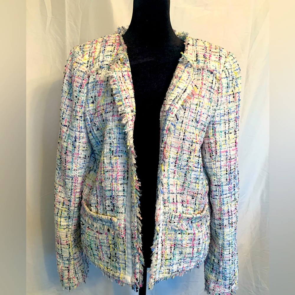 Ladies Open Front Jacket. Size Medium